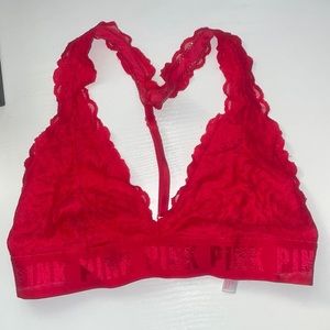 PINK red bralette